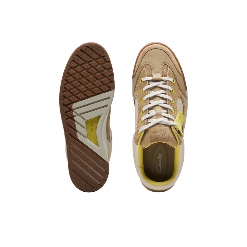 Clarks Low Top Skateboard Shoes Men's Brown Yellow-2