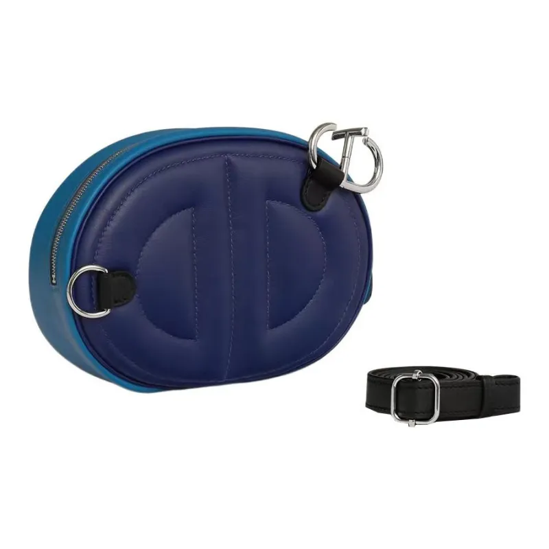 HERMES In The Loop Swift Leather Pig Nose Sling Bag, Fanny Pack Unisex Sapphire Blue/French Blue/Black-1