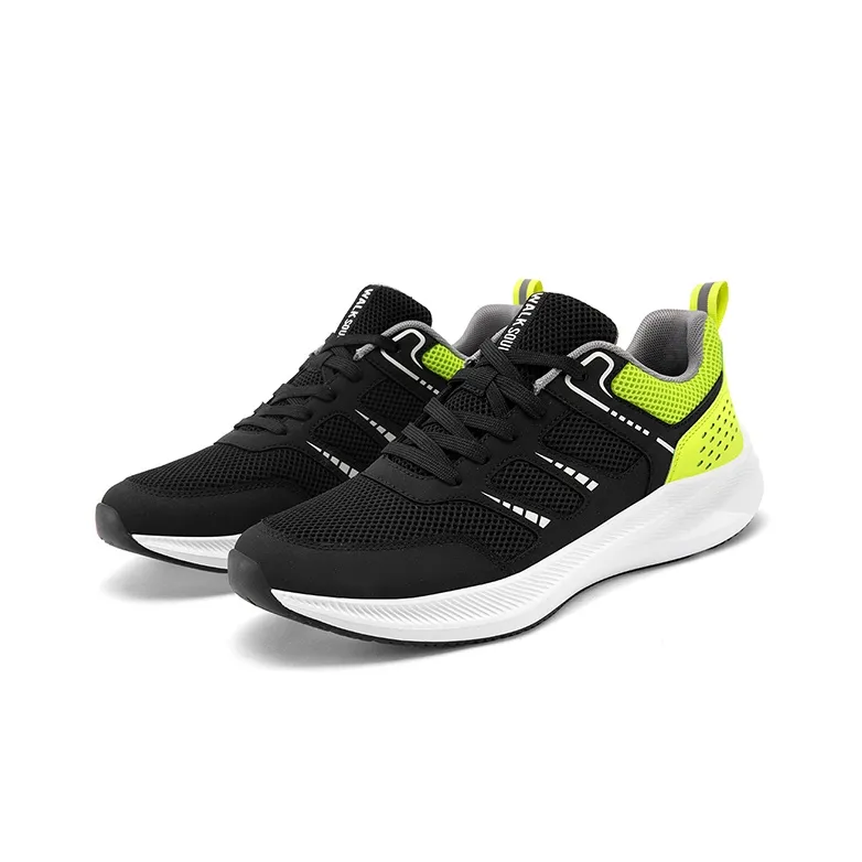 WALK SOUL Non-slip Wear-resistant Shock Absorption Low-Top Running Shoes Men's Black-18