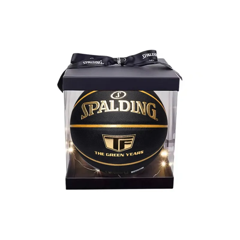 SPALDING PU Basketball Black Gold Size 7 Ball Training-4