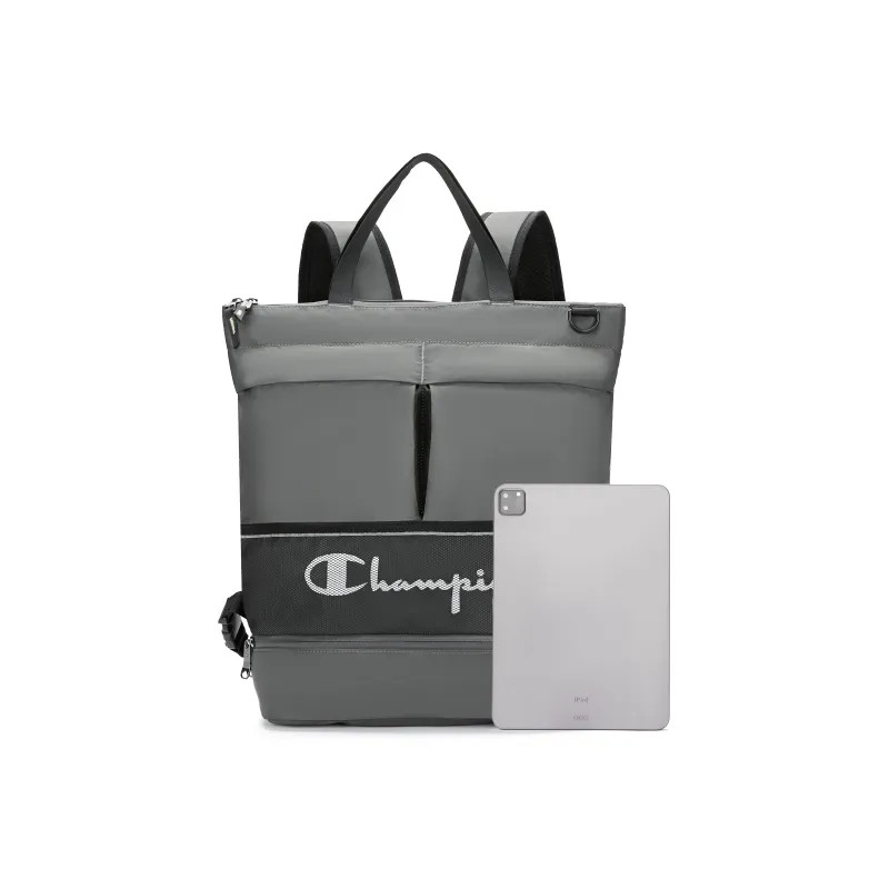 Champion Fabric Gym Bag Backpack Medium Size Unisex Smoke Gray-4