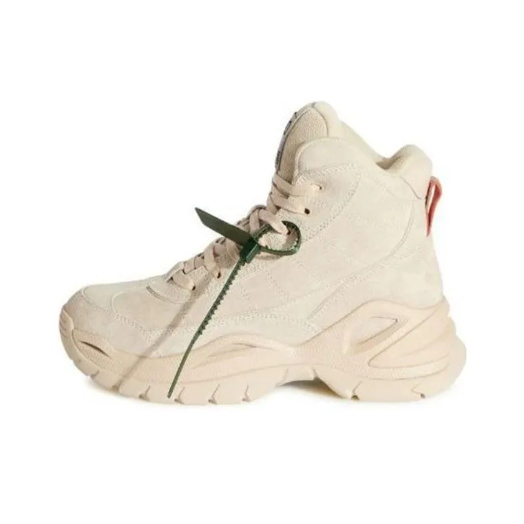 OFF WHITE Cushioning Anti Slip And Wear Resistant High Top Casual Shoes Men's Beige-0