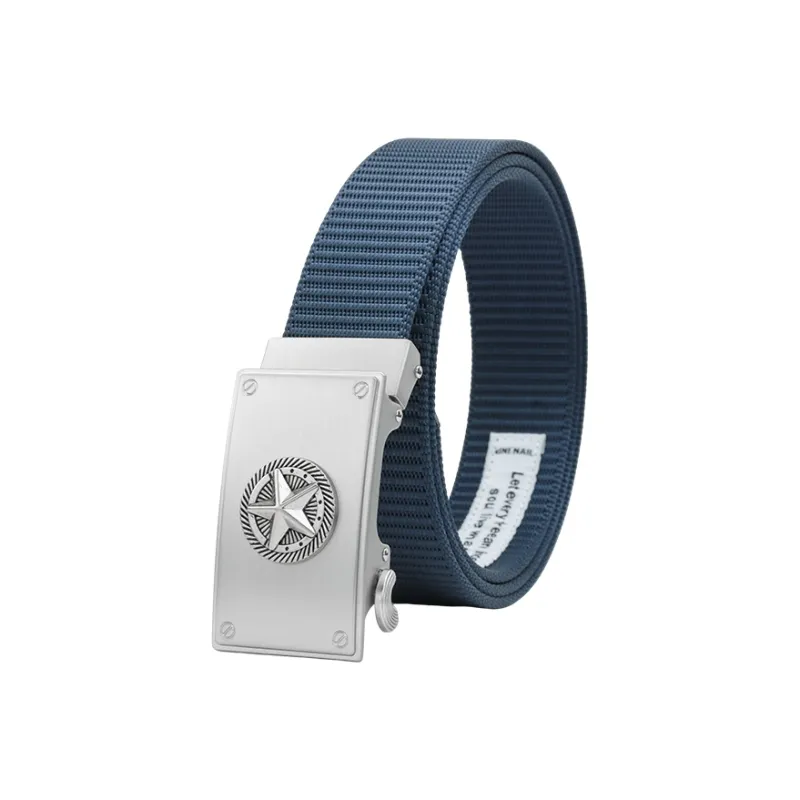 NINE NAIL Military Style Workwear Trendy Five Point Star Nylon Canvas Belt Unisex Width  3.5cm-12