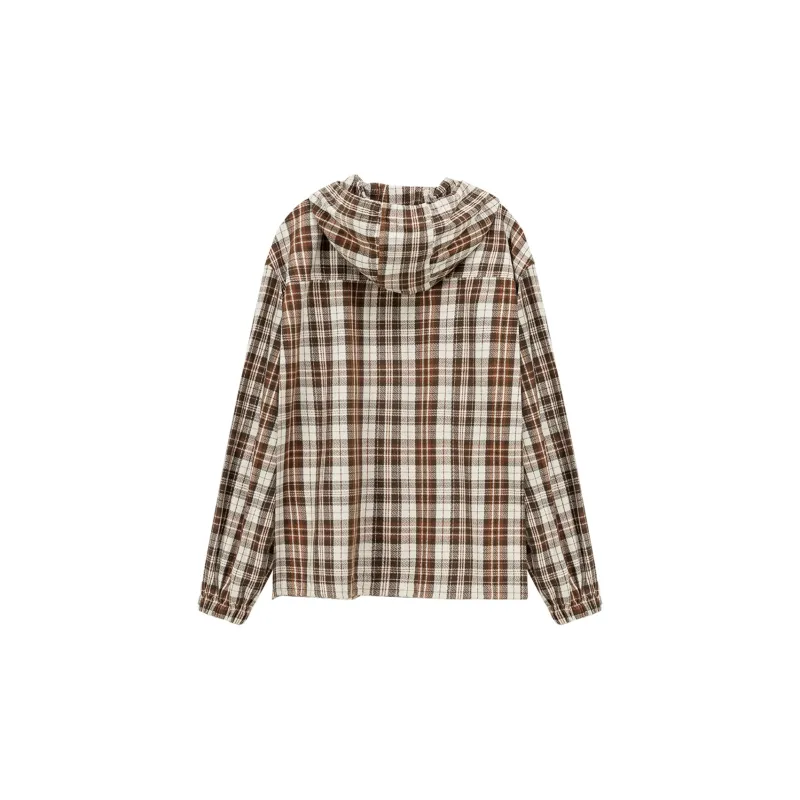 NO ONE ELSE Shirts Women's Coffee Plaid-1