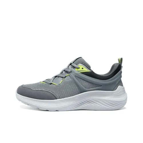 Skechers BOBS SQUAD WAVES Slip-Resistant Low-Top Casual Shoes Men's Gray