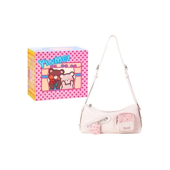 Sound For Life Synthetic Leather Crossbody Bag, Shoulder Bag Medium Size Women's Pink, White