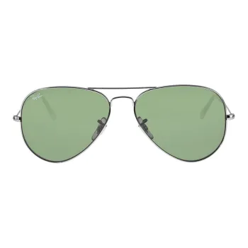 RayBan Metal Aviator Sunglasses Unisex Silver