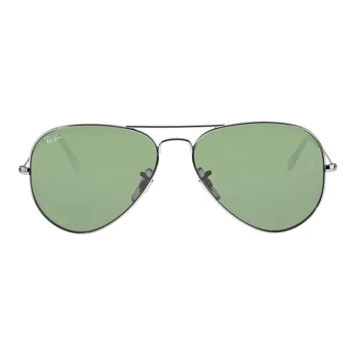 RayBan Metal Aviator Sunglasses Unisex Silver