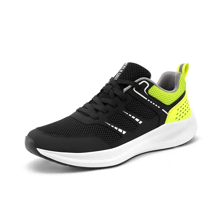 WALK SOUL Non-slip Wear-resistant Shock Absorption Low-Top Running Shoes Men's Black-15