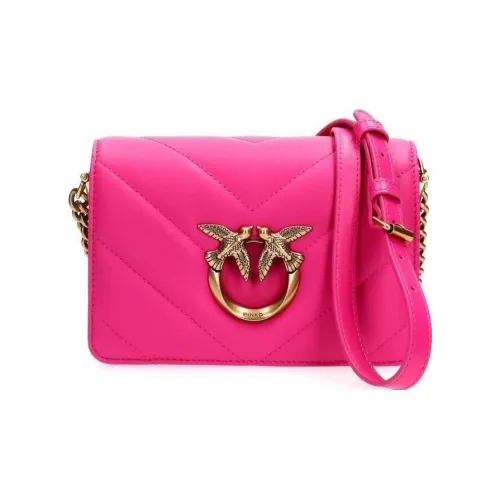 PINKO Click Series Calfskin Crossbody Bag Shoulder Bag Mini Women's Fuchsia
