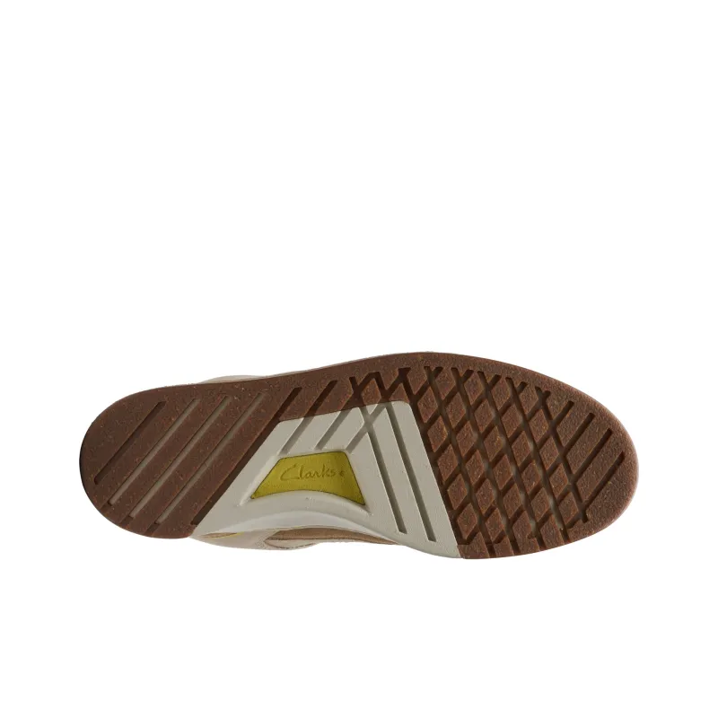 Clarks Low Top Skateboard Shoes Men's Brown Yellow-4