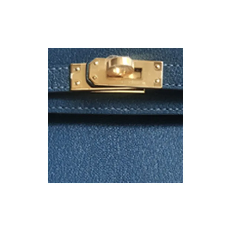 HERMES Mini Kelly Chamkila Goat Skin Shoulder Bag Crossbody Bag Handbag Mini Women's S4 Deep Blue Dark Blue-2