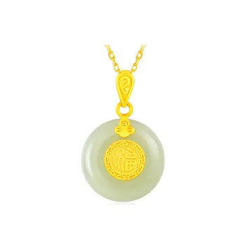 LAOMIAO Pendants Pale Greenish White Jade Women's