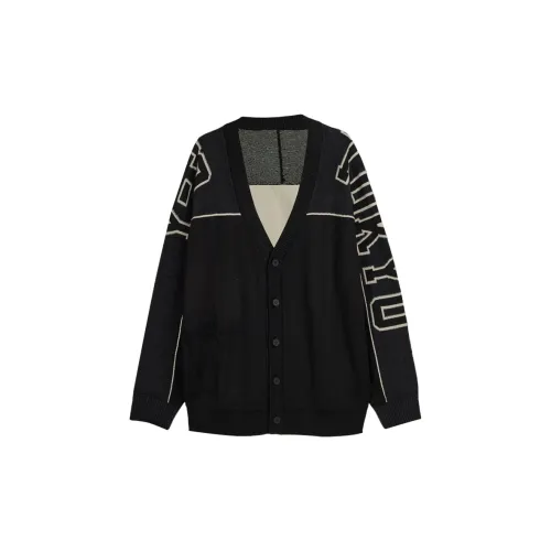 Y-3 Intarsia-knit Logo V-neck Cardigan