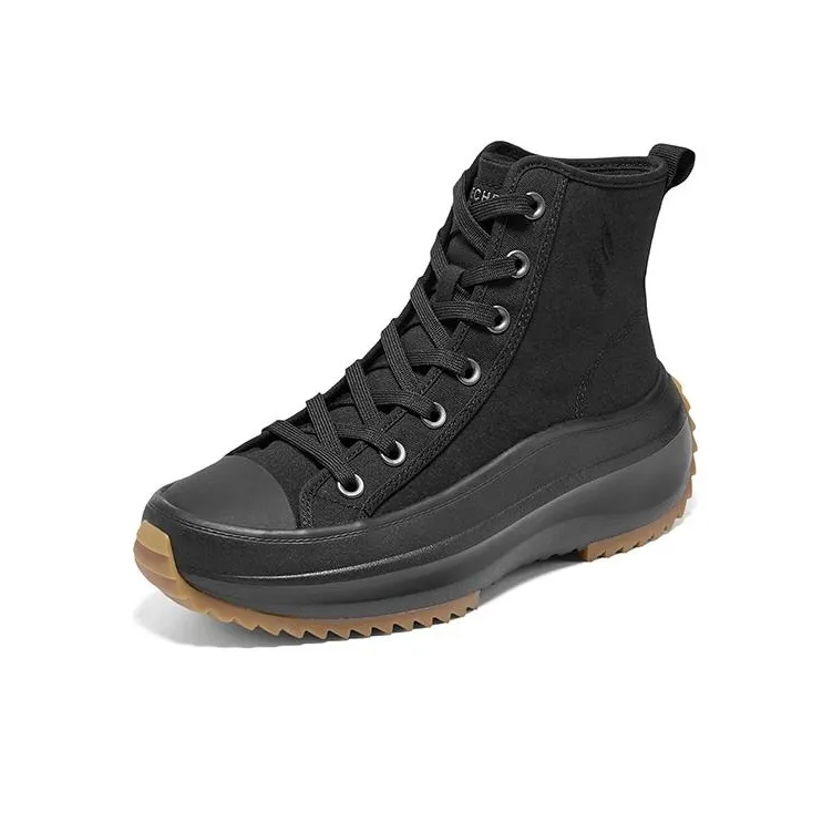 Skechers Life Series Abrasion Resistant Breathable High Top Casual Shoes Women's Black-2