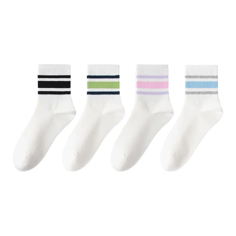 MIIOW Mid Calf Socks Women's 4 Pack-0