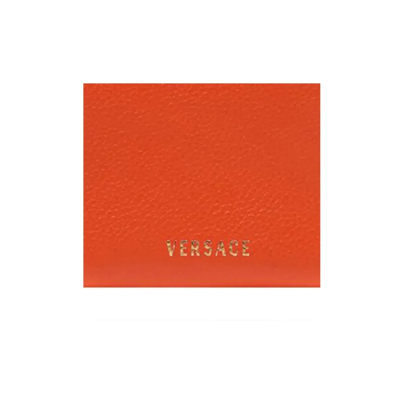 VERSACE La Medusa Calfskin Leather Card Box Women's Orange-3