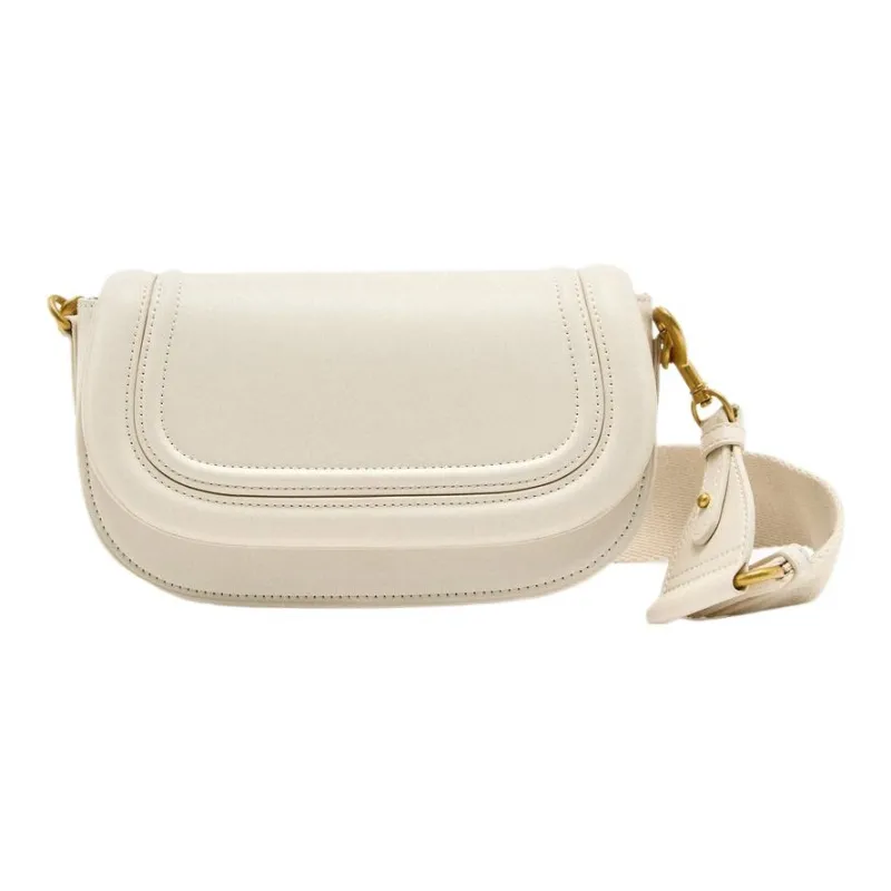 ZARA PU Shoulder Bag Crossbody Bag Small Size Women's Ecru-0