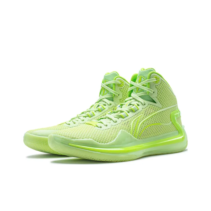LINING Liren 4 Basketball Shoes Men Mid Top Butterfly Pink Green-2