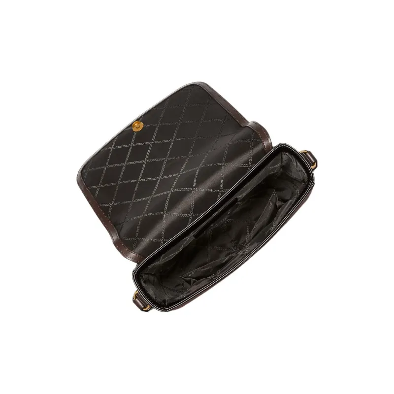 MICHAEL KORS Astor Suede Bonded Leather Messenger Bag Shoulder Bag Crossbody Bag Medium Size Men's Brown-2