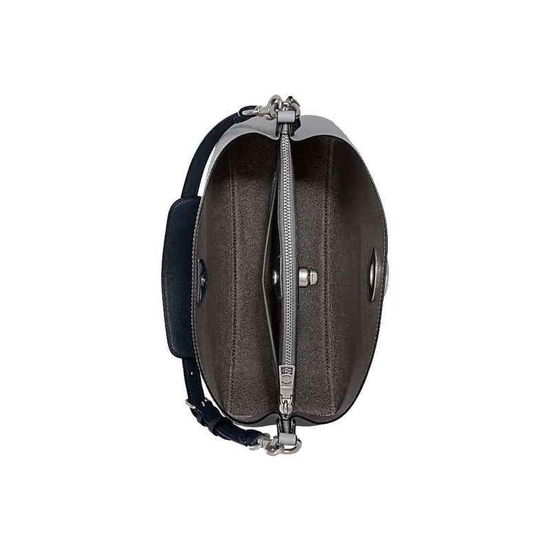 COACH Willow Split Cow Leather Tote Bag, Shopping Bag, Handbag, Shoulder Bag Tubas Women's Black-4