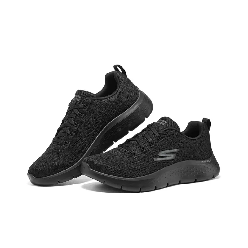 Skechers Go Walk Fle Anti Slip Wear Resistant Low Top Running Shoes Men's Black-3