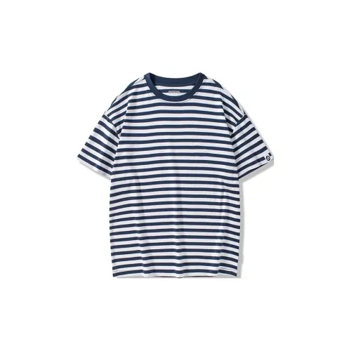 OUTDOOR PRODUCTS T-Shirts Women's Marine Blue With White Stripes