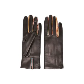 Paul Smith Stripe-detail Leather Gloves