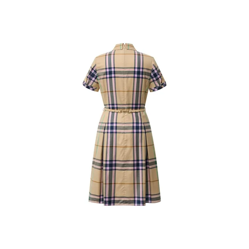 HAZZYS Short Sleeved Dresses Women's Beige-1