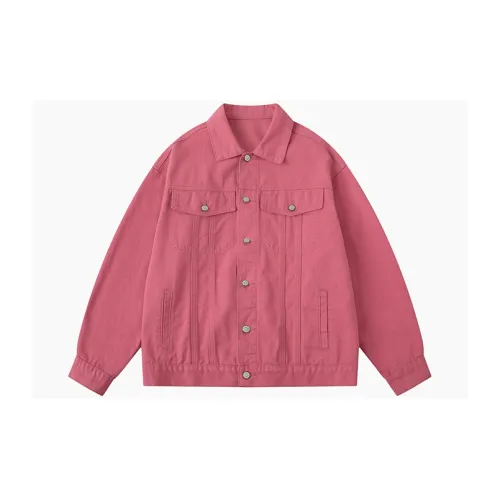 UNRETRO Denim Jackets Women's Rose Red