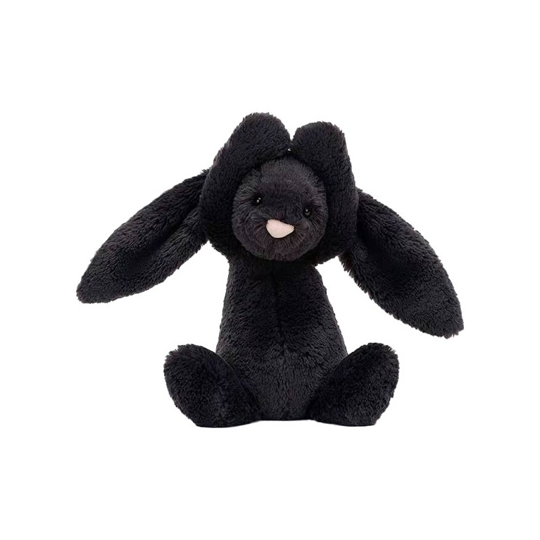 JELLYCAT Bashful Inky Bunny Stuffed Animal Black Bunny - POIZON
