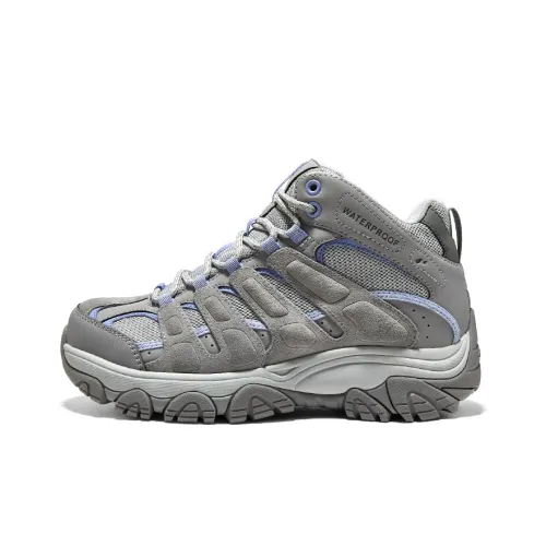 Skechers Hiking / Trekking Shoes Women's Mid-Top Gray Blue