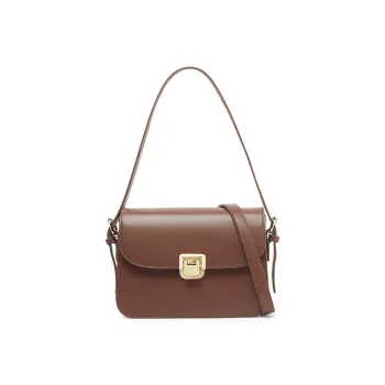 TUCANO PU Small Square Saddle Bag, Shoulder Bag, Handbag Small Size Women's Dark Brown