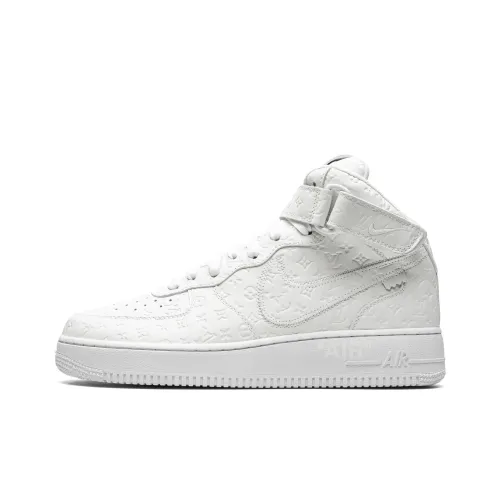 LOUIS VUITTON Nike Air Force 1 Mid By Virgil Abloh White