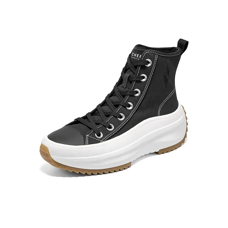 Skechers Life Series Abrasion Resistant Breathable High Top Casual Shoes Women's Black-2
