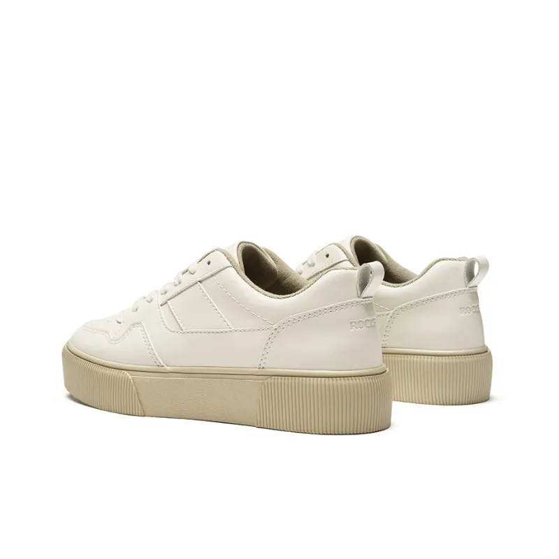 Rockfish Wear Resistant Slip Resistant Low Top Skateboard Shoes Women's Beige-3