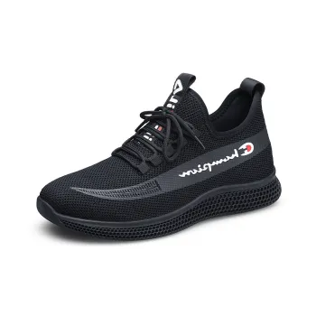 SULEGAO Anti Slip Wear Resistant Low Top Casual Shoes Men's Black