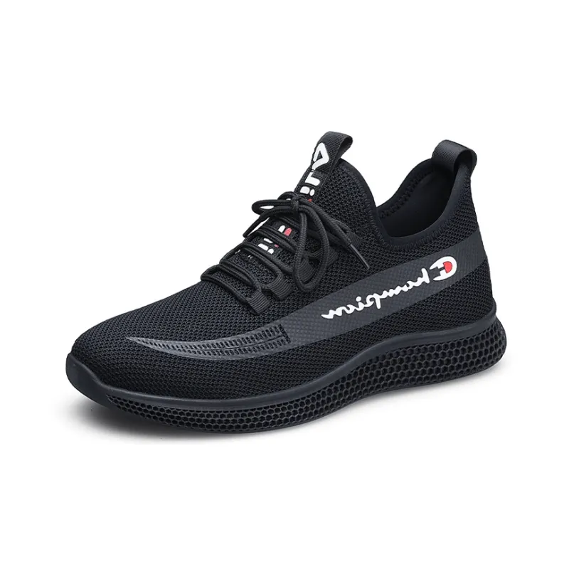 SULEGAO Anti-Slip Wear-Resistant Low-Top Casual Shoes Men's Black-0
