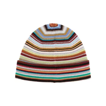 Paul Smith Striped Intarsia Knitted Beanie