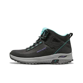 Skechers Cushioning Waterproof Mid Top Outdoor Shoes Women's Black Blue