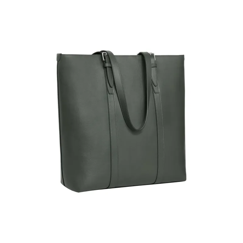 CELINE Cabas Smooth Cow Leather Tote Bag Shopping Bag Handbag Regular Men's Dark Army Green-2