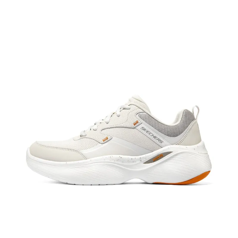 Skechers Anti Slip Wear Resistant Low Top Running Shoes Men's Taupe-0