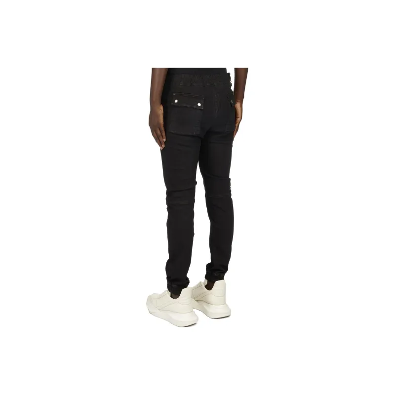 RICK OWENS Aircut Decorative zip Skinny Joggers-1