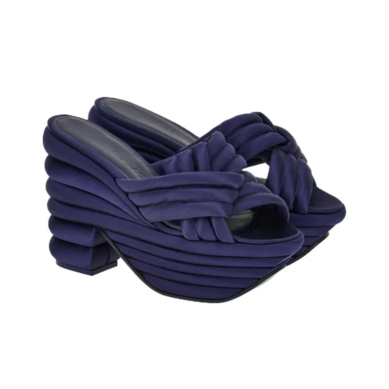 FERRAGAMO Slip Resistant Slide Slippers Women's Blue-2