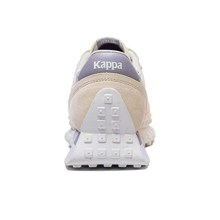 Kappa Cushioning Anti-Slip And Wear-Resistant Low-Top Casual Running Shoes Unisex White Khaki Brown Purple-4