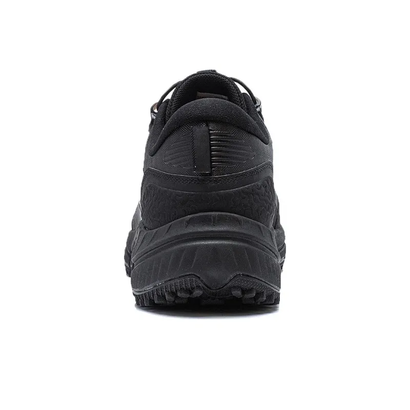 LiNing Slip Resistant Low Top Water Repellent Technology Running Shoes Men's Black-5