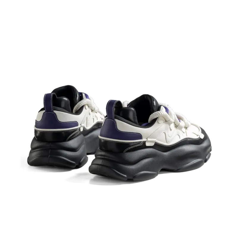 LEAVELAND Lightweight Height Increasing Low-Top Chunky Sneakers Men's-6
