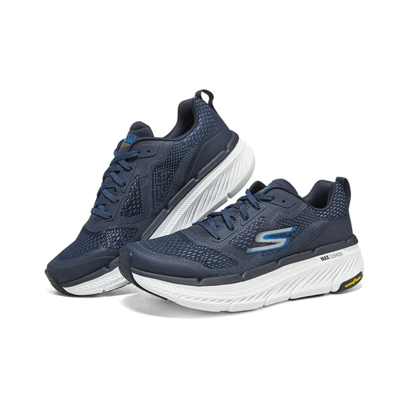 Skechers Max Cushioning Shock Absorbers With Slip Resistant Features Low Top Running Shoes Men's Marine Blue-3