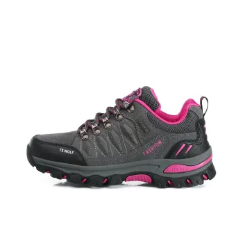 Scout Wolf Low-Top Athletic Shoes/Hiking & Trekking Shoes Unisex Gray Plum Red