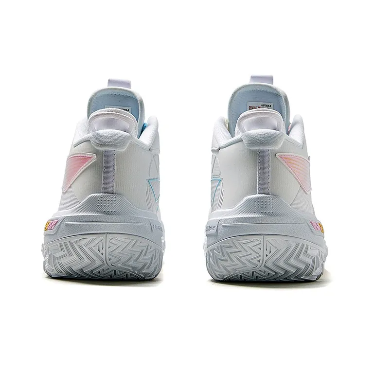 LiNing Shudder Angel Cushioned Slip Resistant Mid Top Basketball Shoes Men's Standard White-3